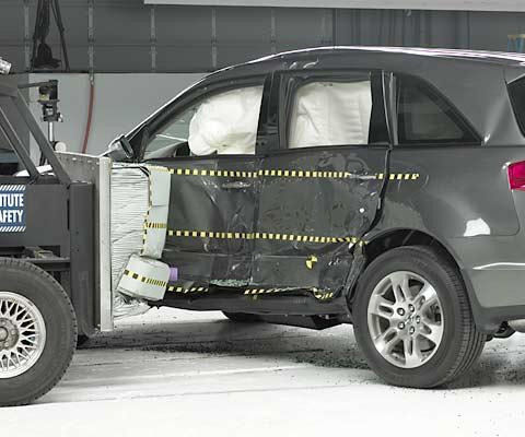 2009 Acura MDX IIHS Side Impact Crash Test Picture