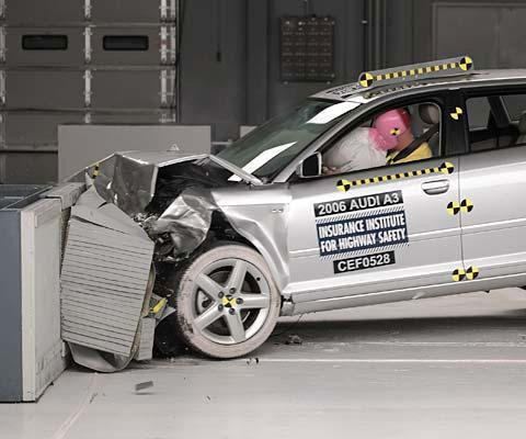 2009 Audi A3 IIHS Frontal Impact Crash Test Picture