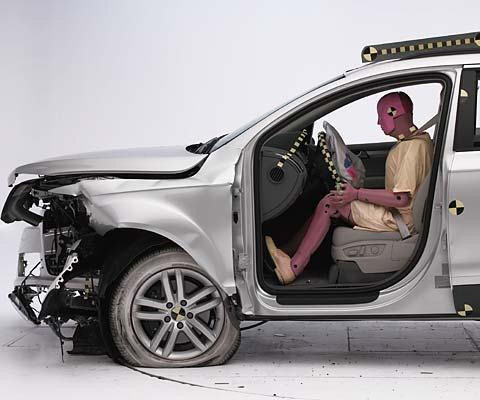 2008 Audi Q7 IIHS Frontal Impact Crash Test Picture