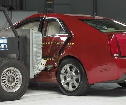 2011 Cadillac CTS IIHS Side Impact Crash Test Picture