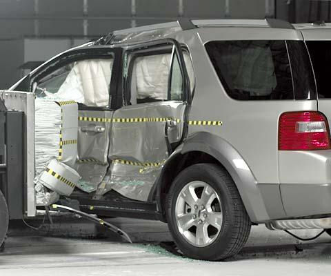 2009 Ford Taurus X IIHS Side Impact Crash Test Picture