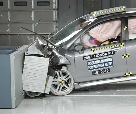 2008 Honda Fit IIHS Frontal Impact Crash Test Picture