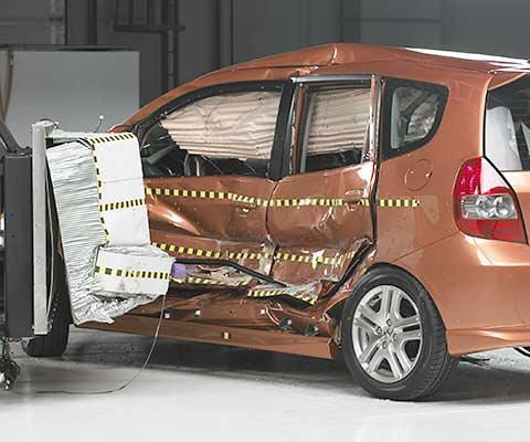 2008 Honda Fit IIHS Side Impact Crash Test Picture