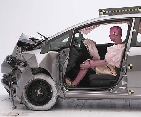 2009 Honda Fit IIHS Frontal Impact Crash Test Picture