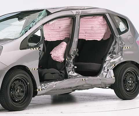 2009 Honda Fit IIHS Side Impact Crash Test Picture