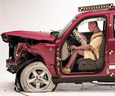 2009 Jeep Liberty IIHS Frontal Impact Crash Test Picture