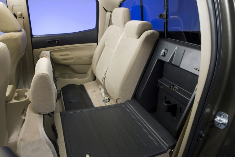 2010 Toyota Tacoma Double Cab Rear Seats Folded Picture Pic