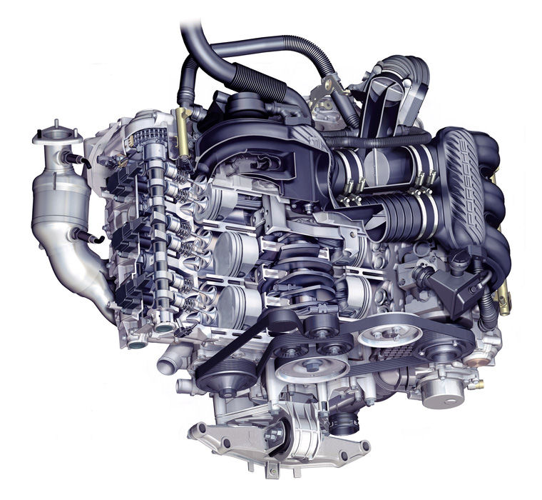 2008 Porsche 911 Flat-6 Engine Picture