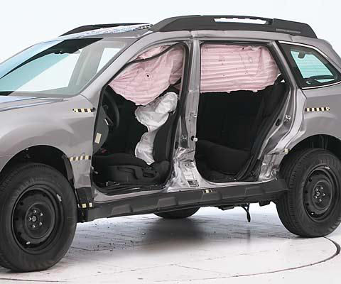 2010 Subaru Outback IIHS Side Impact Crash Test Picture