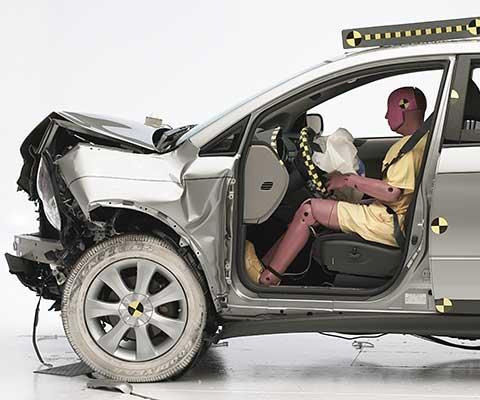 2010 Subaru Tribeca IIHS Frontal Impact Crash Test Picture