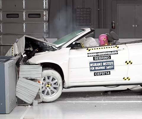 2011 Chrysler 200 IIHS Frontal Impact Crash Test Picture