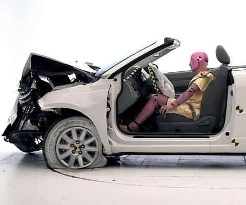 2011 Chrysler 200 IIHS Frontal Impact Crash Test Picture