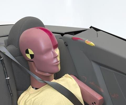 2011 Chrysler 200 IIHS Side Impact Crash Test Picture