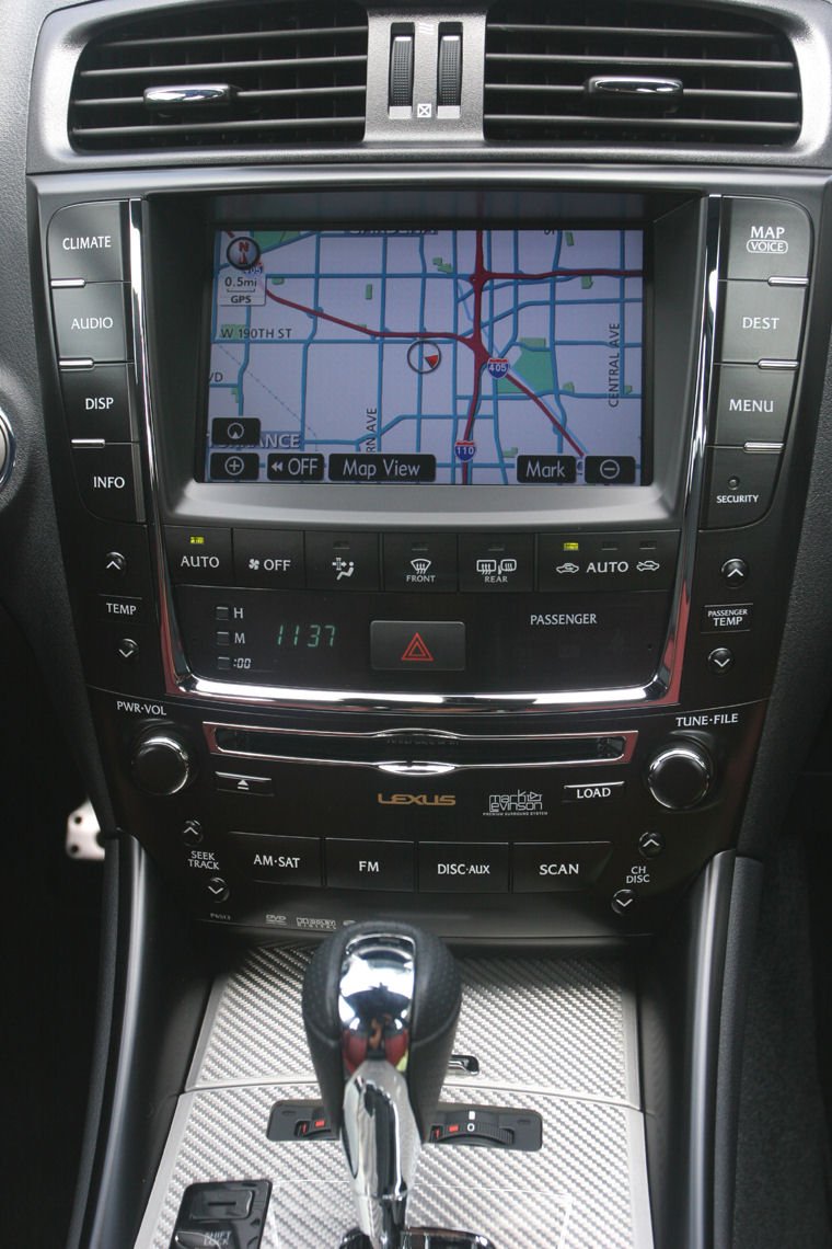 2009 Lexus IS-F Center Stack Picture