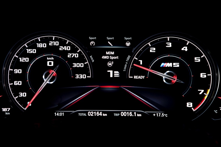 2018 BMW M5 Sedan Gauges Picture