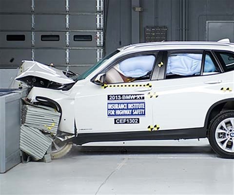 2014 BMW X1 IIHS Frontal Impact Crash Test Picture