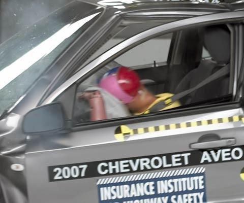 2011 Chevrolet Aveo Sedan IIHS Frontal Impact Crash Test Picture