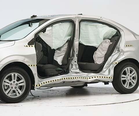 2012 Chevrolet Sonic Hatchback IIHS Side Impact Crash Test Picture