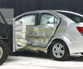 2012 Chevrolet Sonic Hatchback IIHS Side Impact Crash Test Picture