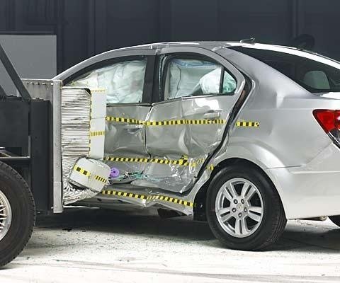 2013 Chevrolet Sonic Sedan IIHS Side Impact Crash Test Picture