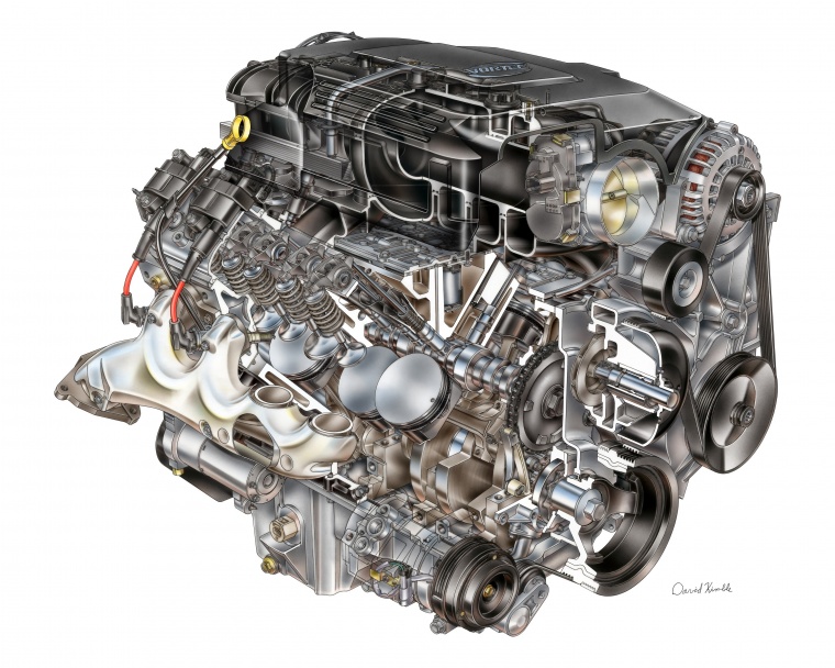 2012 Chevrolet Tahoe LTZ 5.3-liter V8 Engine Picture