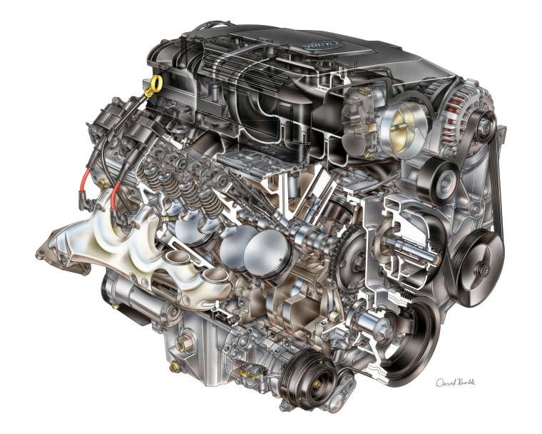 2014 Chevrolet Tahoe LTZ 5.3-liter V8 Engine Picture