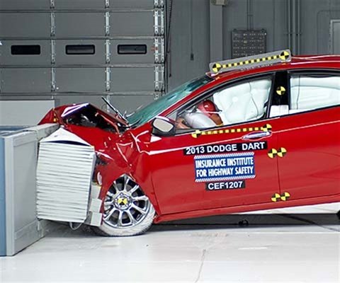 2014 Dodge Dart IIHS Frontal Impact Crash Test Picture