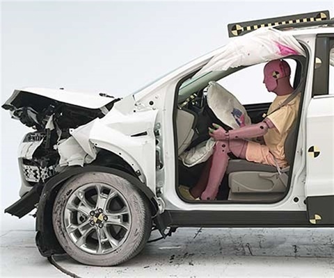 2018 Ford Escape IIHS Frontal Impact Crash Test Picture