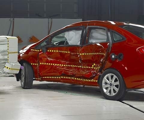 2013 Ford Fiesta Sedan IIHS Side Impact Crash Test Picture
