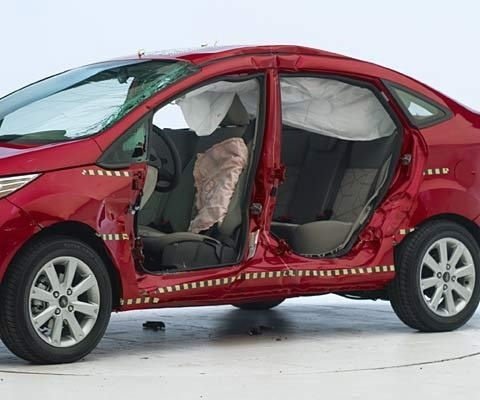 2013 Ford Fiesta Sedan IIHS Side Impact Crash Test Picture