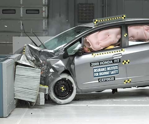 2013 Honda Fit Hatchback IIHS Frontal Impact Crash Test Picture