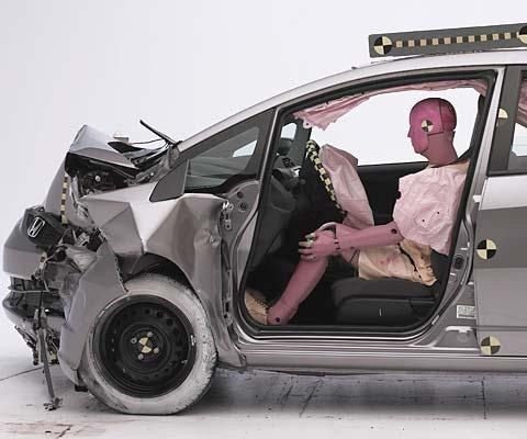 2013 Honda Fit Hatchback IIHS Frontal Impact Crash Test Picture
