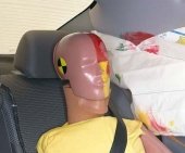 2012 Hyundai Sonata Sedan IIHS Side Impact Crash Test Picture