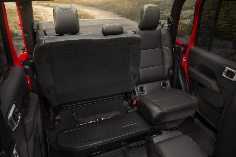 2020 Jeep Gladiator Crew Cab Rubicon 4WD Rear Seats with Seat Cushion Folded Picture