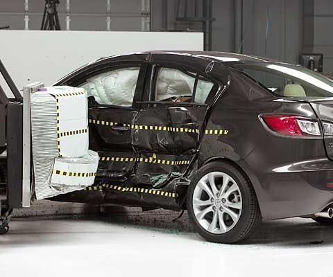 2012 Mazda Mazda3 Sedan IIHS Side Impact Crash Test Picture