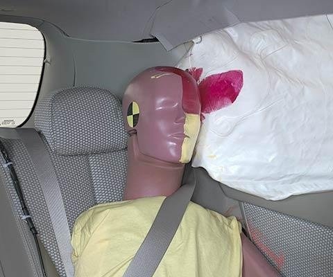 2010 Nissan Versa Sedan IIHS Side Impact Crash Test Picture