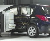 2010 Nissan Versa Sedan IIHS Side Impact Crash Test Picture