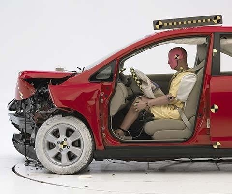 2011 Nissan Versa Hatchback IIHS Frontal Impact Crash Test Picture