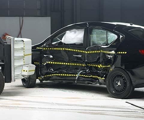 2012 Nissan Versa Sedan IIHS Side Impact Crash Test Picture