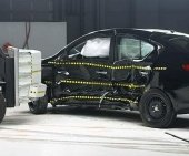 2012 Nissan Versa Sedan IIHS Side Impact Crash Test Picture