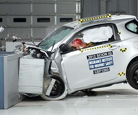 2012 Scion iQ IIHS Frontal Impact Crash Test Picture