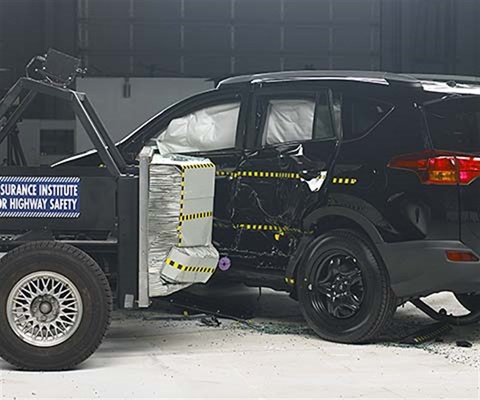 2013 Toyota RAV4 IIHS Side Impact Crash Test Picture