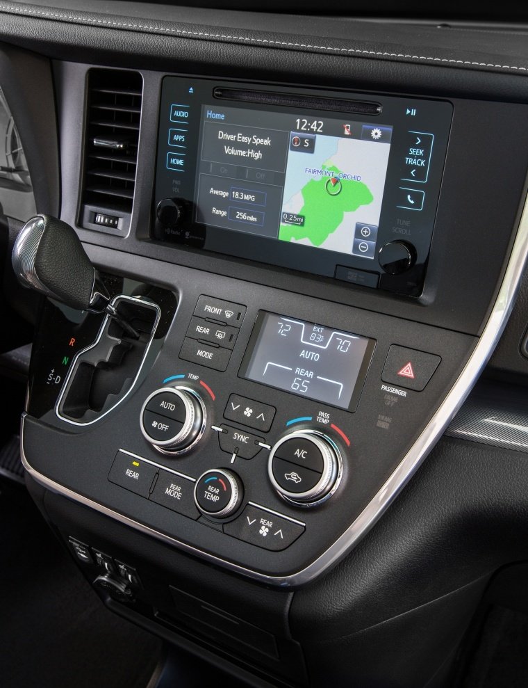 2017 Toyota Sienna Limited AWD Center Stack Picture