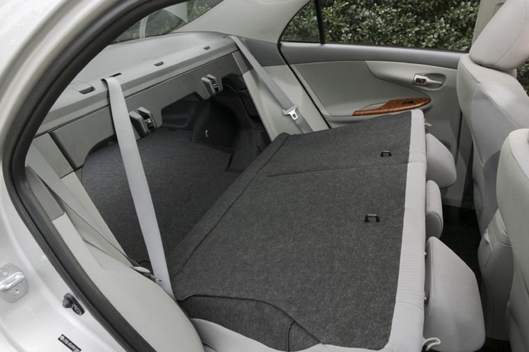 2010 Toyota Corolla XLE Rear Seats Folded Picture